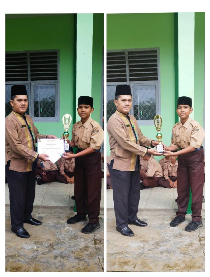 SISWA MTSN 5 BUNGO MERAIH JUARA 3 LOMBA AZAN PADA ACARA HAB KE-78 KEMENAG KAB. BUNGO